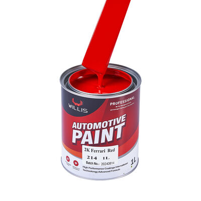 Chinese Red Acrylic Resin Automotive Paint Solid 2K Automotive Repair Paint with Automotive Thinner Spray for Plastic Coating