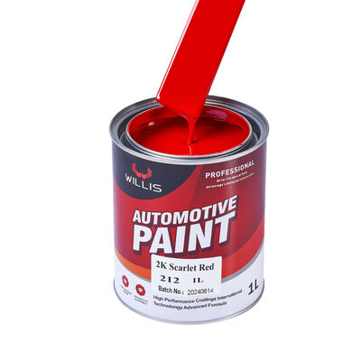 High Gloss 2K Scarlet Red Car Refinish Auto Paint Solid Red Base Coating & Paint Hardener Automotive Colors for Vehicles