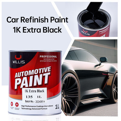 1K エクストラブラック 液体自動車リフィニッシュコーティング 塗料 1K プラスチック黒自動車コーティングのための固色ベースコーティング