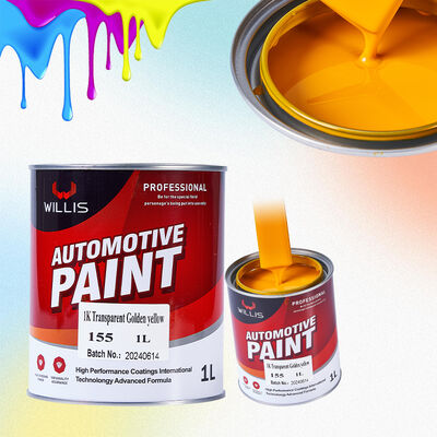 1K Transparent Golden Yellow Automotive Spray Paint Coating Paint One-Component Acrylic Resin Car Refinish Solid Color Coating